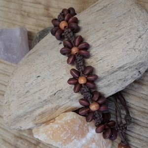 Hemp flower adjustable bracelet